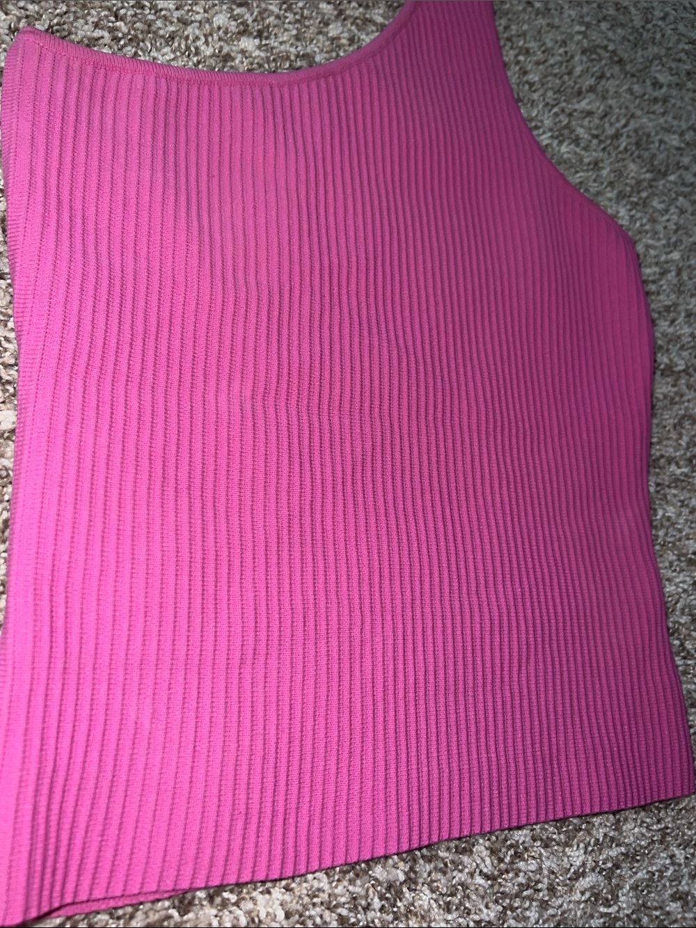 Simply Jules Slimming Ribbed One-Shoulder Pink Women’s Dress Top Size SMALL - Picture 4 of 12